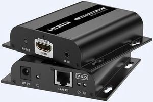 1 TX and 1 RX kit, LKV383 V4.0 1080P HDMI Extender with IR 394ft /120M Over Single Cat5 /Cat6 /Cat7 Ethernet Network and LAN Router/Switcher for HD STB,DVD,PS3, etc Supports TCP/IP by Ethernet