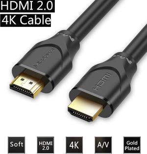 4K HDMI2.0 Male to Male Cable, Support 4K@60Hz, ARC, HDR, 18Gbps, 3D, Ethernet, Ultra High Speed 1M HDMI Cable, Compatible with TV, Blu-Ray, Projector, Soundbar, Sky, PC, Laptop