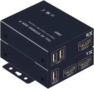 Up to 20KM HDMI Fiber Extender KVM(USB) Single mode SC Optical 1080P Video Audio Extension with HDMI Loop-out