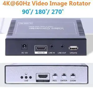 4K@60Hz HDMI to HDMI Video Converter Image Rotator 90/180/270 Degree,Support Up and Down Frequency Conversion,Frame Rate Changes,Audio Synthesis and Separation