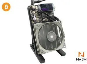 NerdMiner NerdQaxe++ Bitcoin BTC Miner, 4.8TH/s 68W, Open-Source Solo Lottery Miner  Low Power, Compact, Ideal for Home Mining Black Bracket