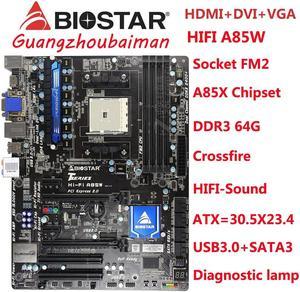 FOR Biostar Hi-fi A85w A85 A85x AMD Motherboard Socket FM2 USB3.0 SATA 6GB/S  SATA3 Hand Desktop A10 5800K A10 6800K DDR3 HDMI ATX