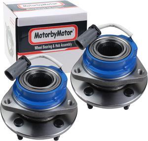 MotorbyMotor 513179 Front Wheel Bearing and Hub Assembly w/5 Lugs Fits for Chevy Impala Venture Monte Carlo, Buick Century Regal, Cadillac Seville Hub Bearing (2WD FWD, w/ABS)-2 Pack
