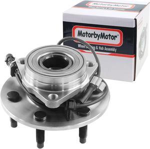 MotorbyMotor 515036 (4WD) Front Wheel Bearing and Hub Assembly with 6 Lugs w/ABS for Chevy Avalanche Express 1500 Silverado Suburban Tahoe, GMC Savana Sierra Yukon, Cadillac Escalade ESV EXT