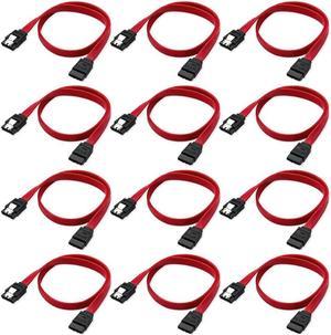 Cable Matters 3-Pack SATA III 6.0 Gbps SATA Cable 18 Inches (SATA Cable for  SSD, SATA SSD Cable, SATA 3 Cables) Red