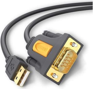 UGREEN 20210 USB Serial Cable, USB to RS232 DB9 9 pin Converter Cable 1m for Connecting Cisco Routers and Switches,Celestron Telescope Nexstar hand Controller and Extron and Crestron Products, Support