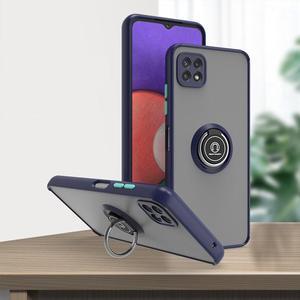 New Fashion Case with Holder stander Shockproof Case For Boost Celero 5G For Boost Mobile Celero5G for Samsung Galaxy A22 5G Dark Blue