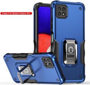 NEW Fashion Case with Stander Case For For Boost Celero 5G For Boost Mobile Celero5G for Samsung Galaxy A22 5G Blue