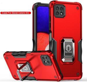 NEW Fashion Case with Stander Case For For Boost Celero 5G For Boost Mobile Celero5G for Samsung Galaxy A22 5G Red