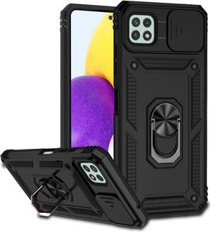 Case with Holder Stander Shockproof Case For Boost Celero 5G For Boost Mobile Celero5G for Samsung Galaxy A22 5G Black
