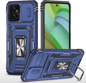 Fashion Case with Holder Stander Shockproof Case For Moto G Power 5G 2023 Case for Motorola g power 5g 2023 Blue