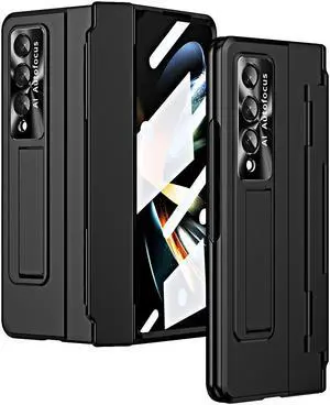 NEW Fashion Case Shockproof Case For Samsung Z Fold 4 for Samsung Galaxy Z Fold4 5G (Black)