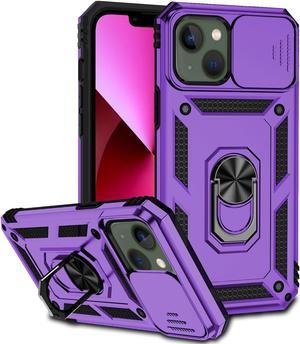 Case with Holder Stander Shockproof Case For iPhone 13 61inch Purple
