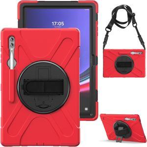 NEW Fashion Protective Back Cover Case for Samsung Galaxy Tab S9 Ultra (14.6inch) / SM-X910 / SM-X916B / SM-X918U / For Galaxy Tab S8 Ultra / SM-X900 /  SM-X906 /(14.6inch) (Red)