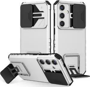 New Fashion Back Cover with Stander Case For Samsung Galaxy S24 Plus (White)