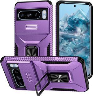 New Fashion Case with Stander Shockproof Case For Google Pixel 8 Pro Case for Pixel 8 Pro (Purple)