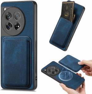 NEW Fashion Case with Card Holder Cover Detachable Case For OnePlus 12 (Blue)