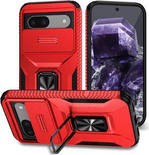 New Fashion Case with Stander Shockproof Case For Google Pixel 8A Case for Pixel 8A (Red)