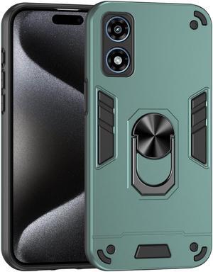 New Fashion Case with Stander Luxury Back Cover Case For Moto G Play 2024 (Green)