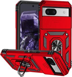 New Stylish Case with Stander Shockproof Case For Google Pixel 8A (Red)