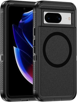 TYJKeJi Case Shockproof Luxury Wireless Charging Supported Case For Google Pixel 8 (Black)