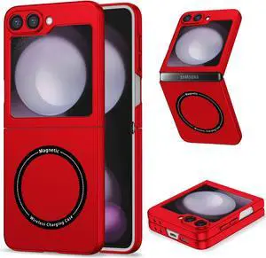 TYJKeJi Case Back Cover Case For Samsung Galaxy Z Flip 6 For Samsung Galaxy Z Flip6 (Red)