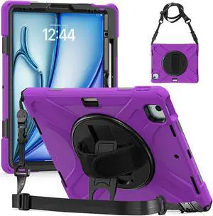 TYJKeJi Case Fashion Protective Case With Stander Case for iPad Air 13 Inch 2024 (Purple)