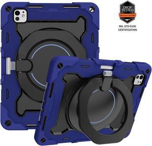 TYJKeJi Case Fashion Protective Case Stander Case for iPad Pro 11 Inch 2024 (Blue)