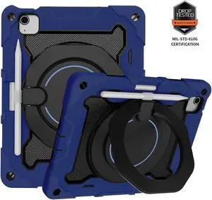 TYJKeJi Case Fashion Protective Case with Stander Case for iPad Air 11 Inch 2024 (Blue)