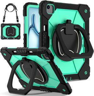 TYJKeJi Case Fashion Protective Case with Stander Case for iPad Air 13 Inch 2024 (Green)