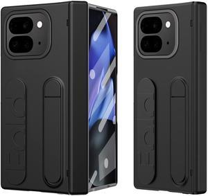 TYJKeJi Case With Stander Fashion Cover Kickstand Case For Google Pixel 9 Pro Fold (Black)