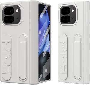 TYJKeJi Case With Stander Fashion Cover Kickstand Case For Google Pixel 9 Pro Fold (White)