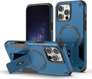 TYJKeJi Case with Stander Fashion Cover (Compatible with Magsafe) KickStand Case For iPhone 16 Pro Max (6.9inch) (Blue)