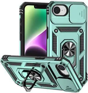 TYJKeJi Case with Stander Fashion Cover KickStand Case For iPhone 16e (Green)