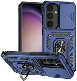 TYJKeJi Case with Stander Fashion Cover KickStand Case For Samsung Galaxy S25 (6.2inch) Blue