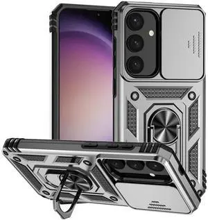 TYJKeJi Case with Stander Fashion Cover KickStand Case For Samsung Galaxy S25 (6.2inch) Silver