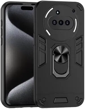 TYJKeJi Case with Stander Fashion Cover KickStand Case For Nothing Phone 3a (Black)