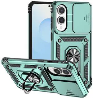 TYJKeJi Case with Stander Fashion Cover KickStand Case For Samsung Galaxy S25 Edge (Green)