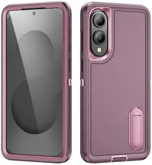 TYJKeJi Case with Stander Fashion Cover KickStand Case For Samsung Galaxy S25 Edge (Purple)