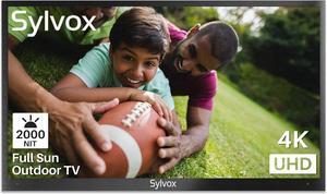 SYLVOX 43'' Full Sun Outdoor TV Smart Waterproof TV 4K 2000nits, Supports Wireless Connection Wi-Fi ARC CEC, Suitable for Partial or Strong Light Area(Pool Series)