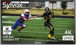 SYLVOX 55'' Full Sun Outdoor TV Smart Waterproof TV 4K 2000nits, Supports Wireless Connection Wi-Fi ARC CEC, Suitable for Partial or Strong Light Area(Pool Series)