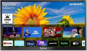 SYLVOX 43'' Outdoor Smart TV 4K UHD Ultra 2000NIT High Brightness HDR TV, Waterproof Built-in Chromecast, with WiFi Bluetooth Function for Outdoor Strong Light Areas(Poolpro Series)