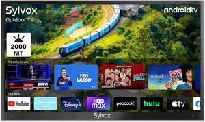 SYLVOX 65'' Outdoor Smart TV 4K UHD Ultra 2000NIT High Brightness HDR TV, Waterproof Built-in Chromecast, with WiFi Bluetooth Function for Outdoor Strong Light Areas(Poolpro Series)