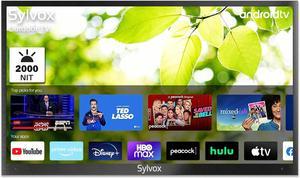 SYLVOX 75'' Outdoor Smart TV 4K UHD Ultra 2000NIT High Brightness HDR TV, Waterproof Built-in Chromecast, with WiFi Bluetooth Function for Outdoor Strong Light Areas(Poolpro Series)