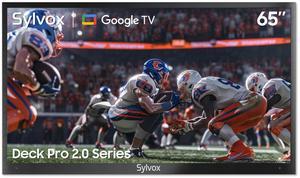 SYLVOX Outdoor Smart TV, 65" Google TV with Dobly Atmos, Google Assistant, 4K 1000nits Outside Television, IP55 Waterproof TV for Partial Sun (Deck Pro 2.0 NEW)