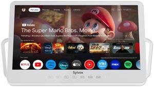 SYLVOX 15.6'' Portable TV, IP66 Waterproof, 1080P Small Smart Television with Premium Sound and Google Assistant Remote | 4.5-6H Battery, 10000mAh Battery-Powered TV for Kitchen, Camper (NEW)
