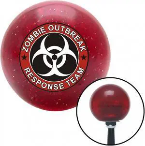Zombie Outbreak Response Team Red Metal Flake Shift Knob w/ M16x1.5 Insert Auto
