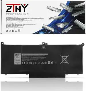 New 60Wh F3YGT Laptop Battery for Dell Latitude 12 7000 7280 7290/13 7000 7380 7390 P29S002/14 7000 7480 7490 P73G002 Series DM3WC DM6WC 2X39G KG7VF 451-BBYE 453-BBCF 7.6V 4-Cell
