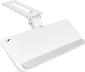 Adjustable Computer Keyboard and Mouse Platform Tray Ergonomic Under Table Desk Mount Drawer Underdesk Shelf, White, MOUNT-KB03W