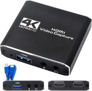 Capture Card, Game Capture Card,HDMI Video Capture Card,60FPS Video Recorder for Gaming/Live Streaming/Video Conference, Works for Nintendo Switch/PS4/Xbox One/OBS/Camera/PC